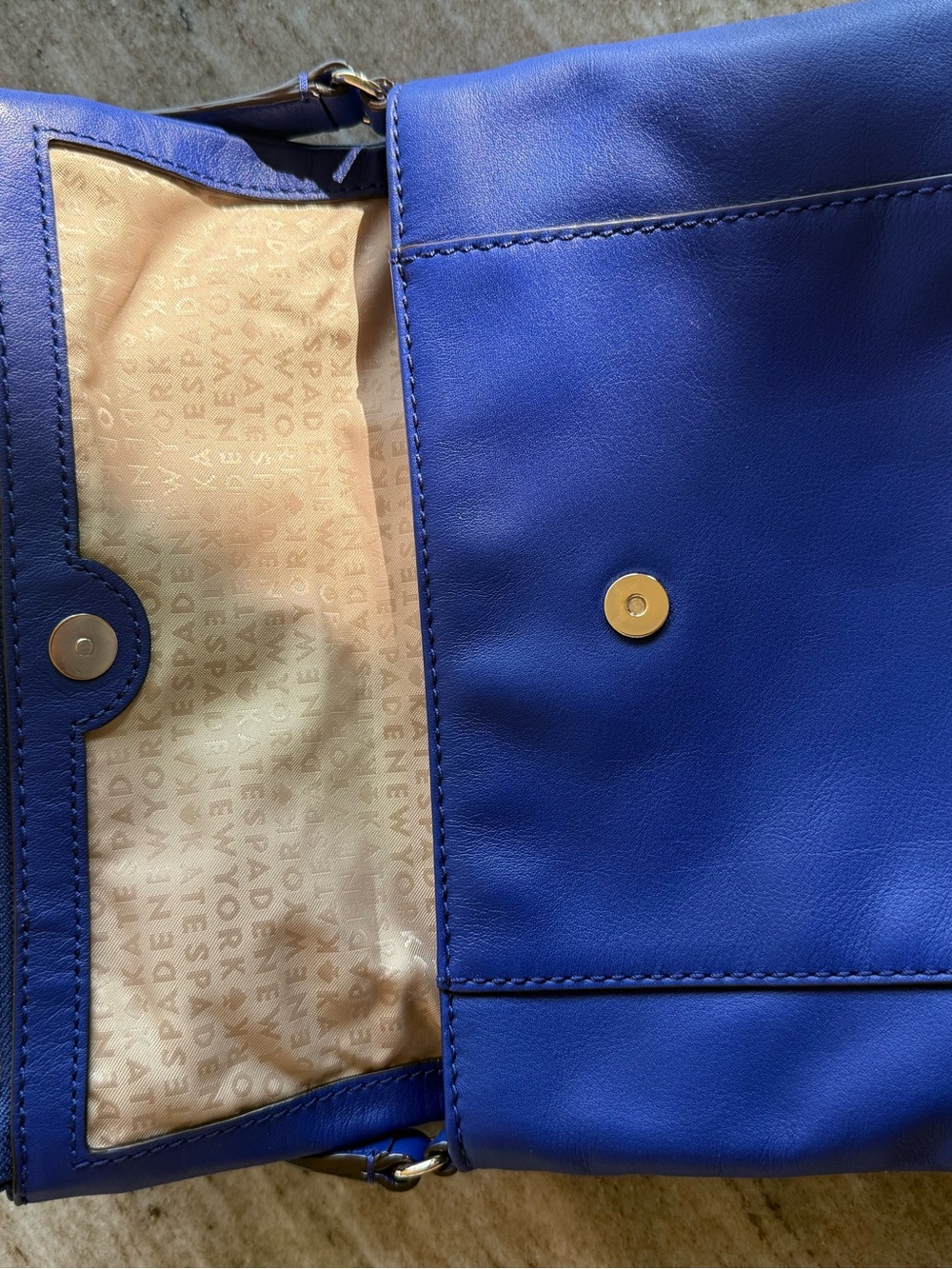 Kate Spade Fremont Place Blue Leather Crossbody Bag - Picture 3 of 6
